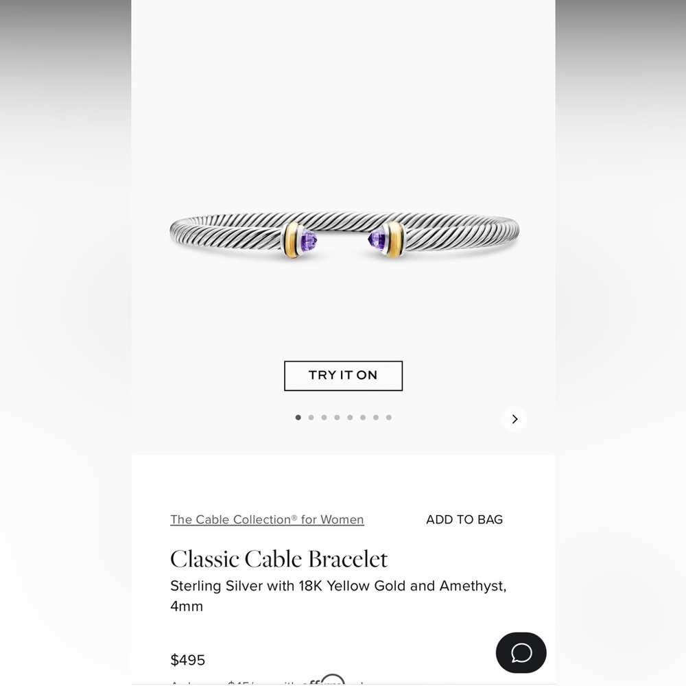 David Yurman cable bracelet